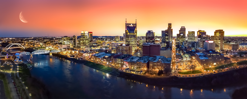 nighttime cityscape photo